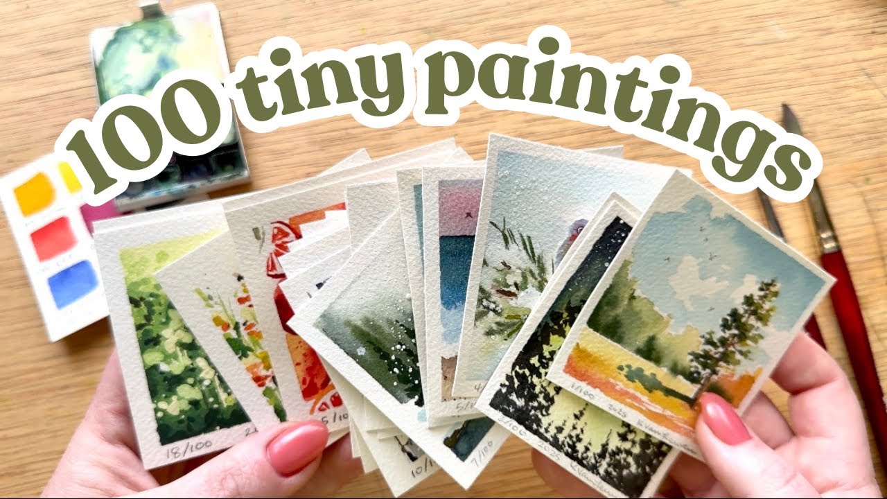 My best tips for painting tiny paintings - let's paint 100 in a year together!