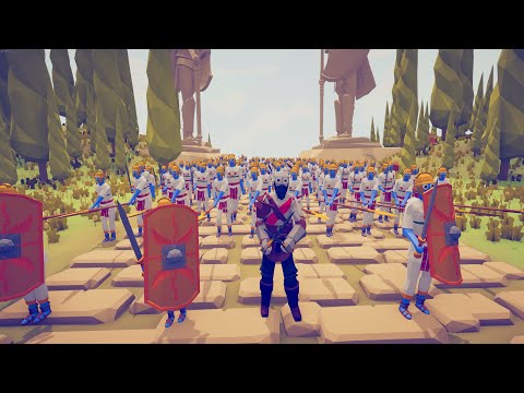 250x GREEK ARMY SIEGE ENEMY CASTLE - Totally Accurate Battle Simulator TABS