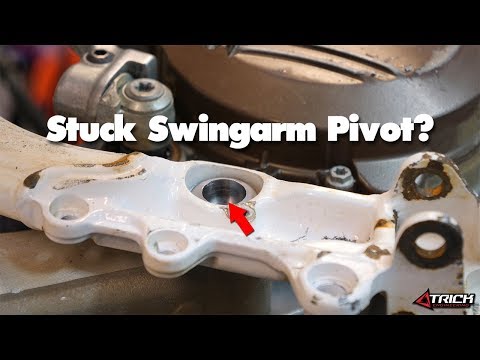 How to remove a seized swingarm pivot bolt