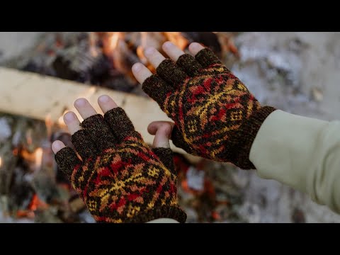 Shetland Wool Week Annual 2021 - Winter Bonfire Gloves | Terri Leask