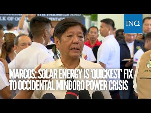 Marcos: Solar energy is ‘quickest’ fix to Occidental Mindoro power crisis