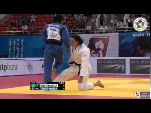 Judo 2014 Grand Prix Ulaanbaatar: Urdabayeva (KAZ) - Tsend-Ayush (MGL) [-63kg] bronze
