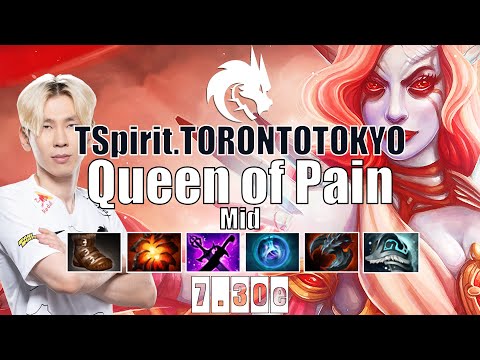 Queen of Pain Mid | TSpirit.TORONTOTOKYO | 20 KILLS NO MERCY MODE | 7.30e Gameplay Highlights