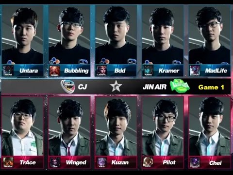 CJ Entus vs Jin Air Greenwings | Game 1 S6 LCK Spring 2016 Week 10 Day 4 | CJ vs JAG G1 W10D4