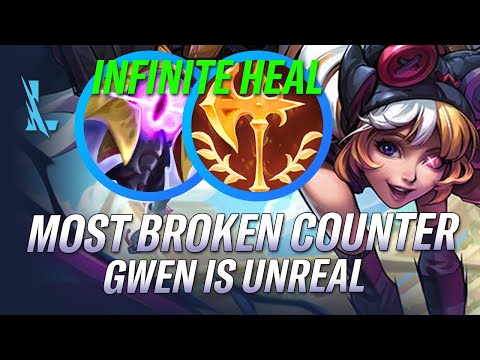 COUNTER EVERY TANK WITH GWEN! INFINITE SUSTAIN BUILD! GWEN WILD RIFT GAMEPLAY| RiftGuides | WildRift