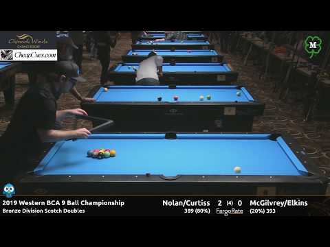 Nolan/Curtiss vs McGilvrey/Elkins - Bronze Scotch Doubles - 2019 Western BCA 9 Ball Championship