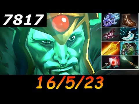 Dota 2 Wraith King 7817 MMR 16/5/23 (Kills/Deaths/Assists) Ranked Full Gameplay