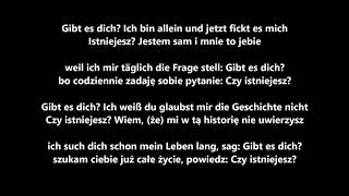 Bushido - Gibt es dich? (LYRICS) (Napisy DE, PL)