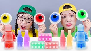 Download lagu Rainbow Wax Bottle Candy & Candle Stick Mukbang NIK-L-NIP DONA mp3