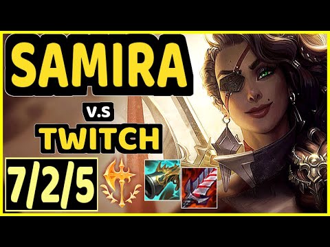 YUUKI60 (SAMIRA) vs TWITCH - 7/2/5 KDA BOTTOM ADC GAMEPLAY - EUW Ranked MASTER