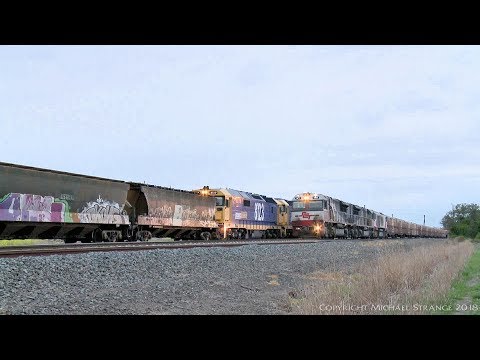 SCT PM9 Crosses Grain Train - PoathTV Australian & Railways