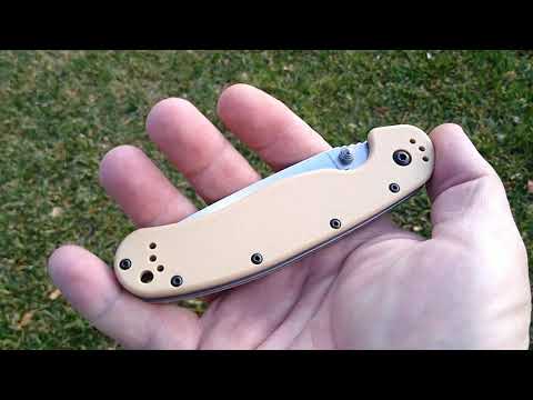 Ontario Rat 1 - Aus8 blade steel  -Desert Tan -  Nylon Handles.
