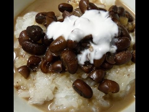 Thai dessert Sweet rice with red bean
