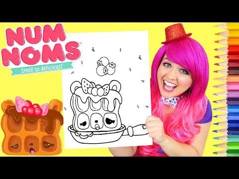 Coloring Num Noms Berry Waffles Coloring Book Page Prismacolor Colored Pencil | KiMMi THE CLOWN Video
