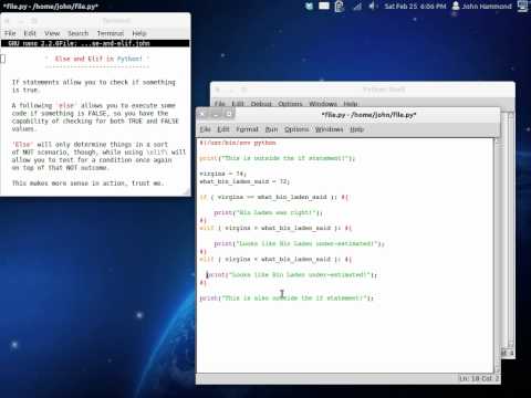Python 16 Else and Elif