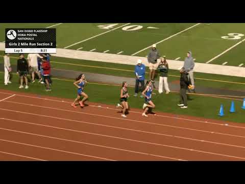 Girls 2 Mile Section 2 - San Diego Flagship HOKA Postal Nationals 2025 [Full Race Replay]