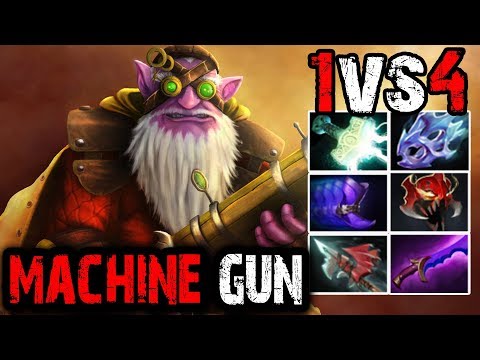 IMT.MP [Sniper] Amazing Machine Gun Insane Attack Speed 1Vs4 | Dota 2 Highlight