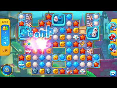 Fishdom 6059 Super Hard Level - 14 moves - NO BooSTERS