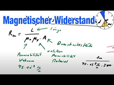 Magnetischer Widerstand Rm Reluktanz berechnen Ringspule Aufgabe
