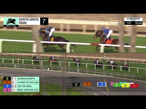 Kynance wins Race 7 on Friday, March 6, 2020 at Santa Anita Park.