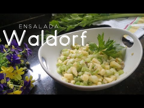 Ensalada de APIO y MANZANA, más conocida como Waldorf, muy fácil