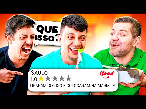 PROVANDO comidas UMA ESTRELA do IFOOD ⭐😂 (as piores que achamos kkkkkkk)