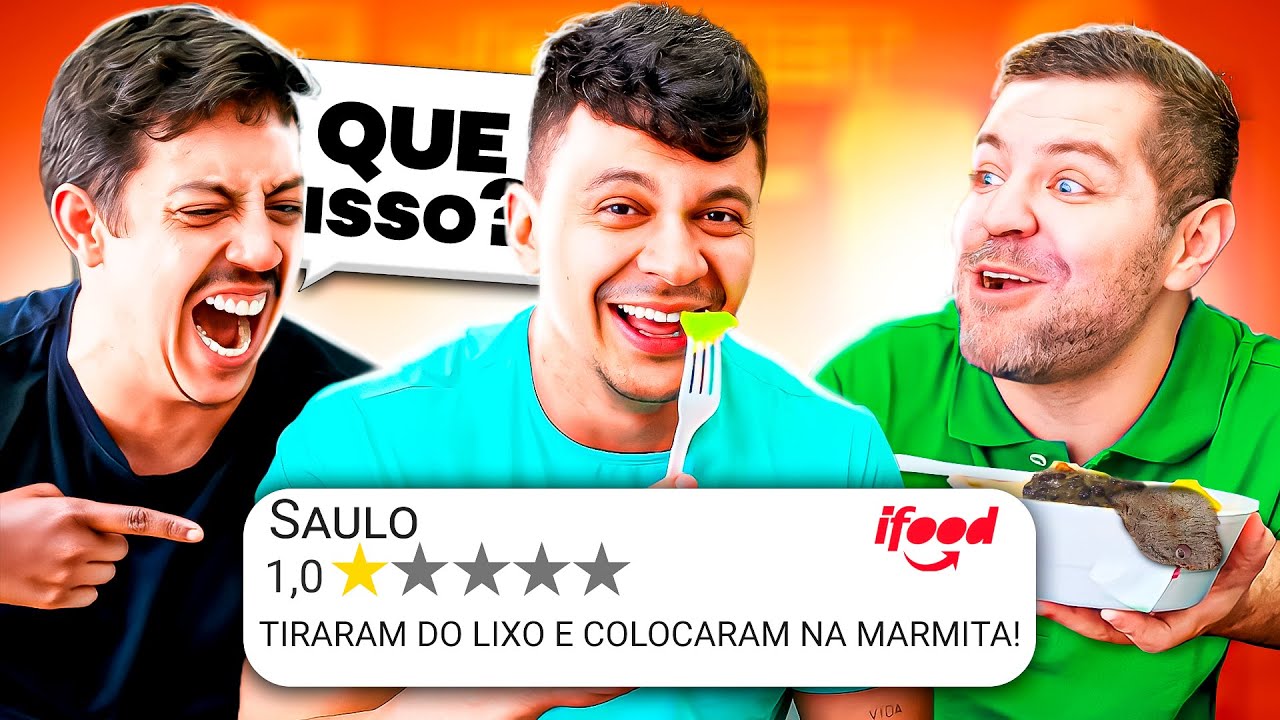 PROVANDO comidas UMA ESTRELA do IFOOD ⭐😂 (as piores que achamos kkkkkkk)