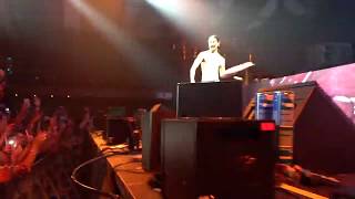 Getting caked by Steve Aoki at Amnesia&#39;s Neon Future III Opening