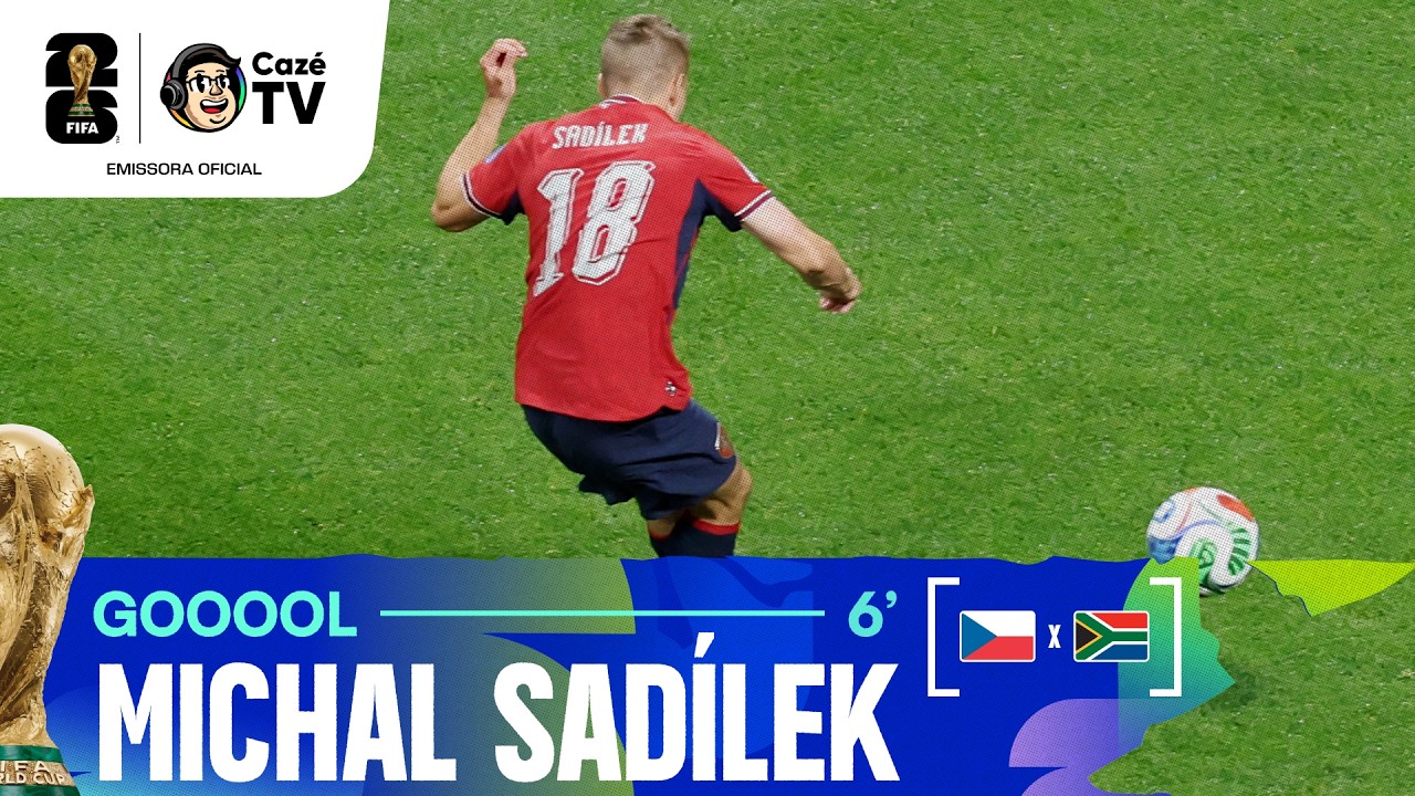 GOOOOOL! SADÍLEK SAI NA CARA DO GOL E ABRE O PLACAR PARA A TCHÉQUIA CONTRA A ÁFRICA DO SUL