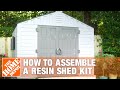 How To Build A Shed For Outdoor Storage Using A Resin Shed Kit The Home Depot