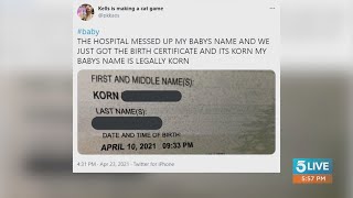 Baby named Korn by accident