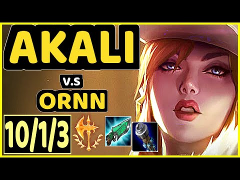 SELFMADE (AKALI) vs ORNN - 10/1/3 KDA TOP CHALLENGER GAMEPLAY - EUW