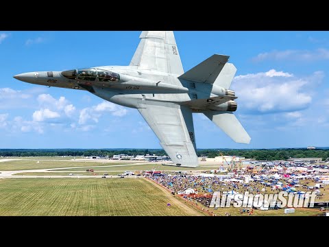 From the Tower! F-18 Super Hornet Demo - Battle Creek Airshow 2023