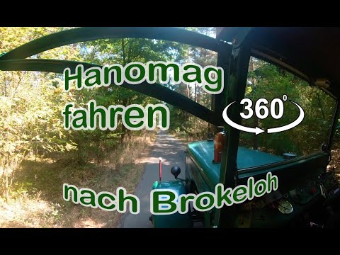 Hanomag fahren - Mit dem Zirkuswagen- Gespann nach Brokeloh - 360° Video