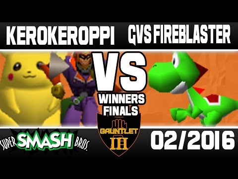 KeroKeroppi (Falcon/Pikachu) VS GVS Fireblaster (Yoshi) | Gauntlet III 64 Singles Winners Finals
