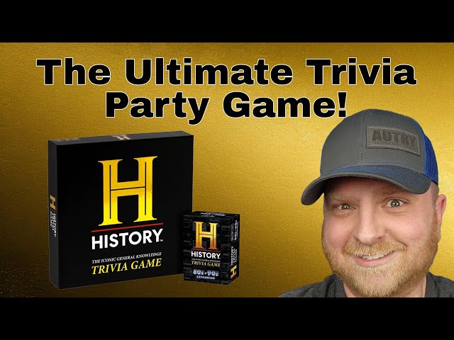 Vídeo relacionado con History Channel Trivia Board Game Deluxe Edition with 80s & 90s Expansion Pack - 2400+ General Knowledge Questions. Fun Party Card Game for Adults, Family & Teens in The Pursuit of Trivial Knowledge