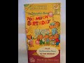 The Berenstain Bears Too Much Birthday 1989 VHS