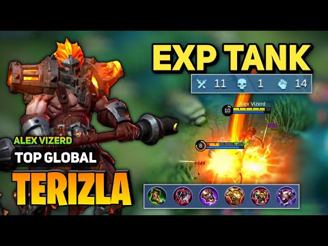 TANK Terizla Best Build 2022 [ Top Global Terizla Gameplay ] By Alex Vizero - Mobile Legends