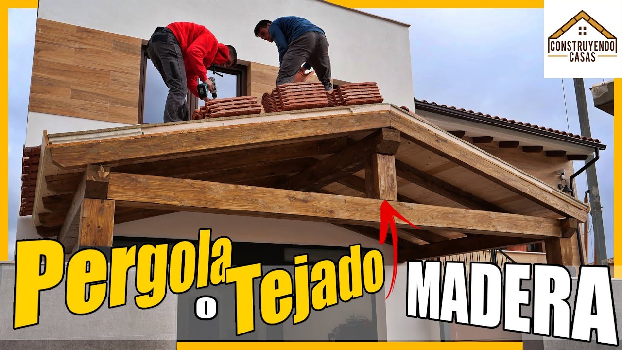 🔶 Como Construir PÉRGOLA o TEJADO de MADERA 🔶 Super fácil, paso a paso | Techo madera