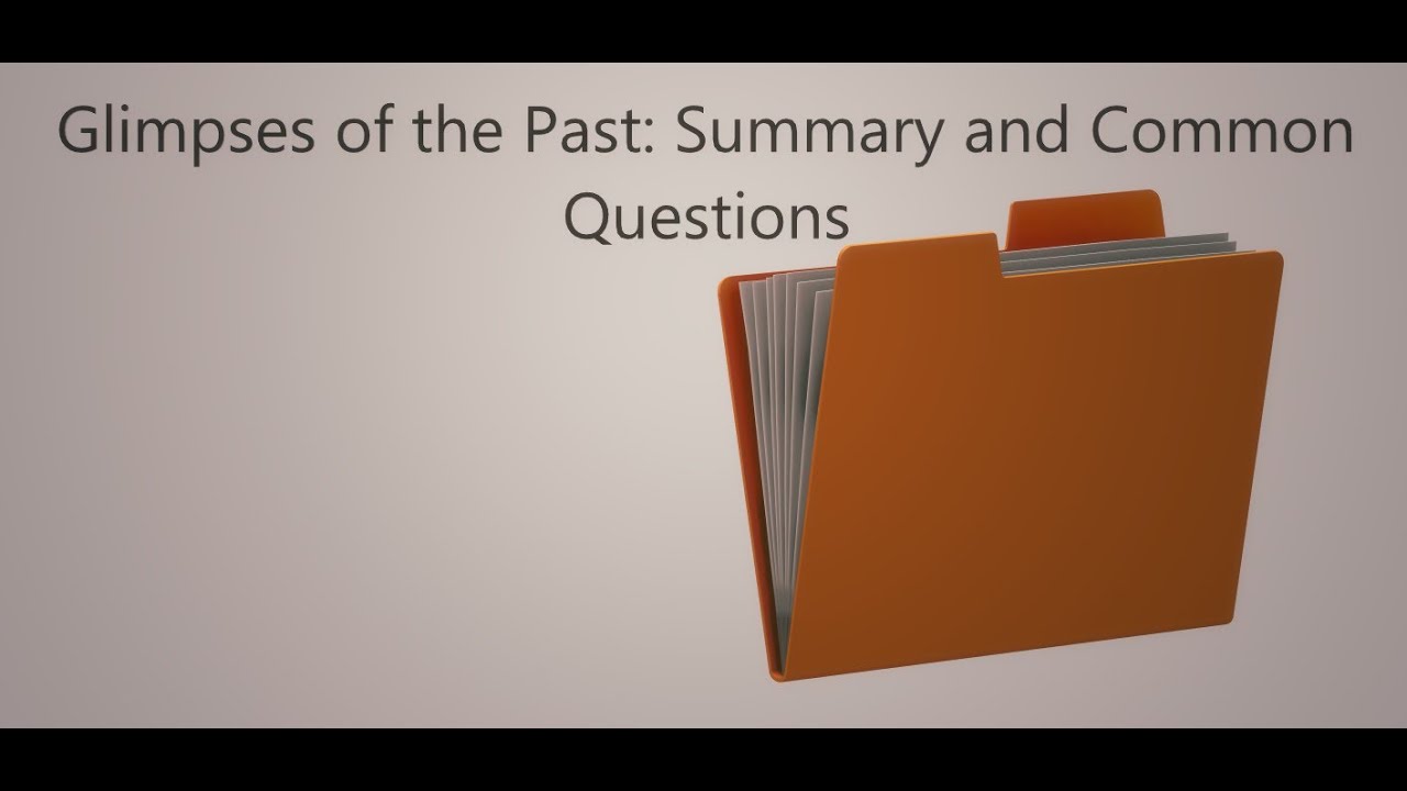 Glimpses of the Past: Summary and Common Questions