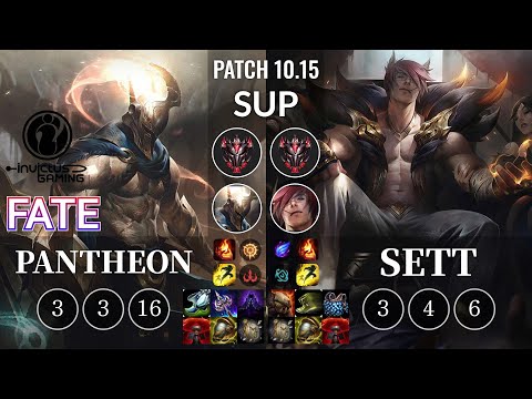 IG Fate Pantheon vs Sett Sup - KR Patch 10.15