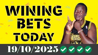 FOOTBALL PREDICTIONS TODAY 19/10/2025 SOCCER PREDICTIONS TODAY | BETTING TIPS, #footballpredictions