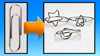 Star &amp; Moon Rings // Day 6 of the 10-Day Paperclip Challenge