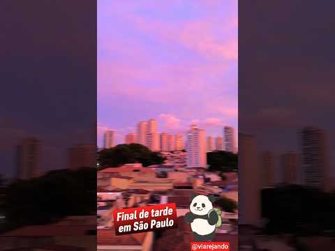 Final de tarde dourado em São Paulo 🌇✨ A cidade pausa, o coração agradece 💛 #Viarejando #SP