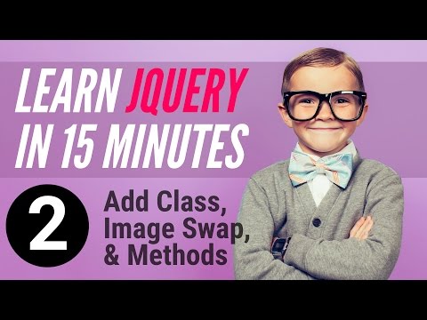 Learn jQuery in 15 minutes – Part 2 – Classes Image Swap Methods
