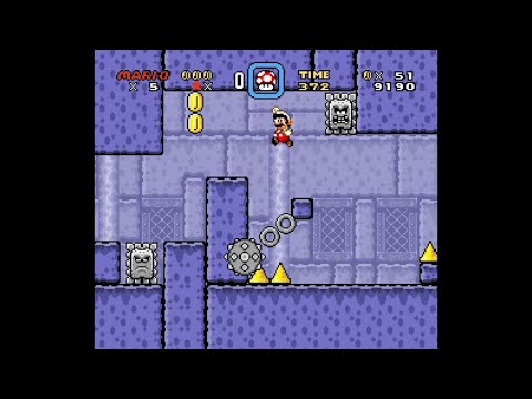 SMW Custom Level: Thwomp Dungeon Descent