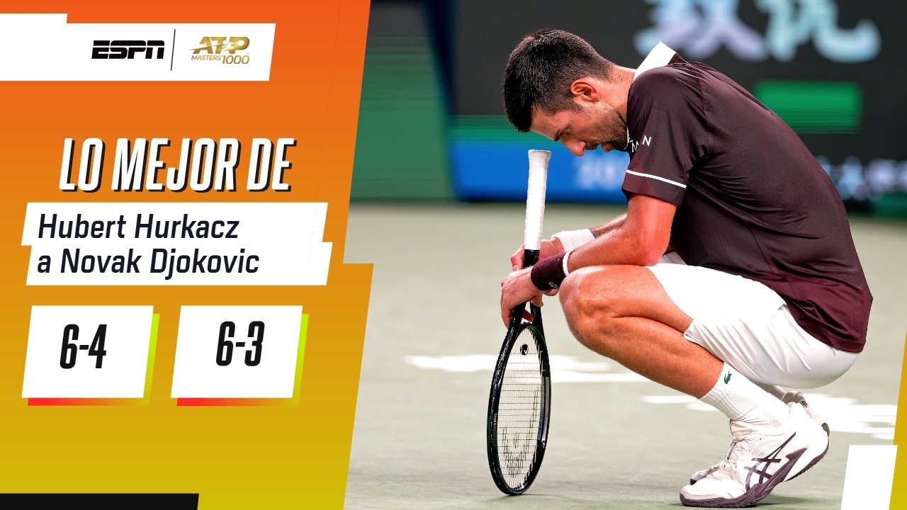 NOLE, AFUERA: DEBUT Y DERROTA DE NOVAK DJOKOVIC ANTE HURKACZ EN EL ATP 1000 DE SHANGHAI | RESUMEN