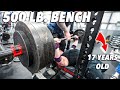 17 YEAR OLD BENCHES 500 LBS!! | Chest & Back Workout