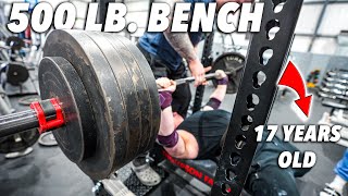 17 YEAR OLD BENCHES 500 LBS!! | Chest & Back Workout