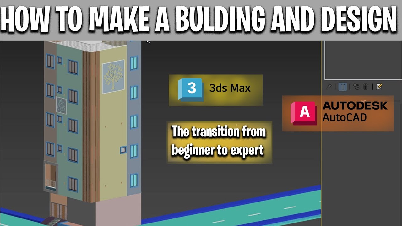 HOW TO MAKE A BUILDING IN 3DS MAX AND  AUTOCAD #architecture #animation #3dsmaxcourse